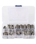 50Pcs Inner Thread Self Tapping Thread Inserts Set For Stainless Steel Repairs Heavy Duty Thread Reinforcement Kit DIY Self Cutting Inserts To Fix Stripped Threads And Restore Strength, plastic case with assorted stainless steel inserts