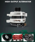 Ride Ready Alternator Replacement For Honda Accord 2008 2012 And Acura TSX 2009 2014 showing external view with pulley and internal fan.