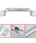 Badass Heavy Duty Garage Door Lift Handles Built Rock Solid For Daily Grind Features A No Sweat Install Process With All Required Screws And Mounting Parts Already Included. Metal lift handle close-up showing mounting options.