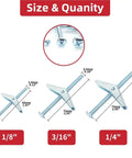 Heavy Duty Hollow Wall Anchors Kit With 20 Pieces For Drywall And Ceiling Mounts Easy To Install Toggle Bolts And Wing Nut Set