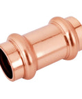 10 Pack Three Quarters Inch Copper Press Coupling With Stop Easy Install ProPress Fitting Seven Eighths Inch OD, copper press coupling