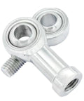 Built Tough 304 Stainless Steel Rod End Bearings For Real Smooth Linkage Motion Hella Durable Precision Threads Ideal For Automation Gear And Custom Machinery Mods Set Of One Or Five close-up view of stainless steel rod end bearing with precision threads.