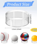 Set Of 15 Clear Ball Display Stands For Baseballs Softballs Golf Balls And Tennis Balls Round Sphere Holders For Showcases And Collectibles Premium Display Stands To Elevate Your Ball Collection Great Gift For Fans size details