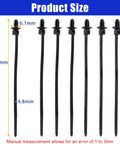 Heavy Kick Butt Christmas Tree Cable Ties Push Mount Auto Zip Ties For Engine Bay Wire Harness Management measuring 6.7 inches long.