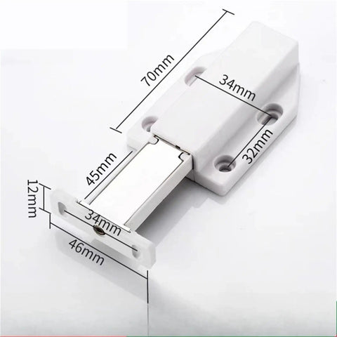 8 Pack Magnetic Cabinet Door Catches No Sweat Push To Open Touch Magnetic Latch dimensions shown in millimeters