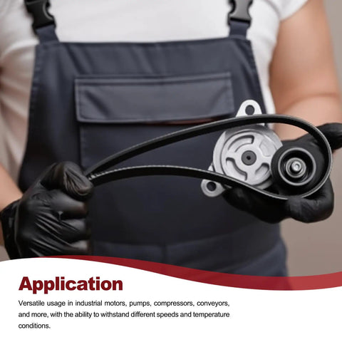 Person holding 3L290 Wrapped Rubber V Belt 3L Section Pack Of 2 for industrial machinery, garden tools, small equipment
