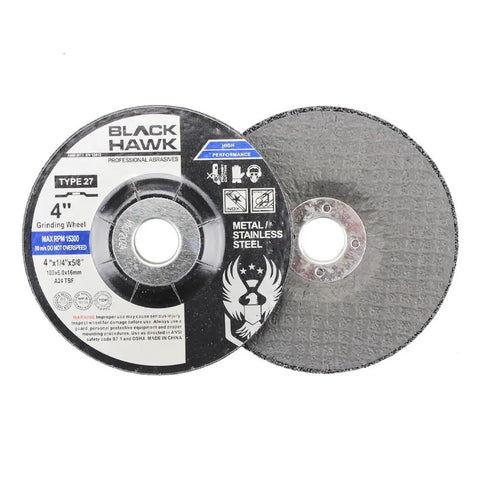 4 Inch Depressed Center Metal Grinding Wheels For Angle Grinders One Quarter Inch Thick Five Eighths Inch Arbor Pack Of Five Built For Quick Grindin Metal Removal And Smooth Finishes