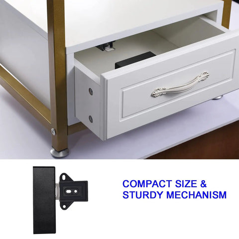 RFID Cabinet Lock System With USB Cable For Wooden Drawers And Cupboards installed in white drawer