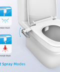 Dual Nozzle Bidet Attachment For Toilet Seat Self Cleaning Front And Rear Wash No Electric Mechanical With Adjustable Water Pressure Easy Install