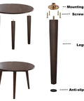 Four Pieces 16 Inch Vintage Wooden Furniture Legs With Anti Slip Feet for DIY desk, table, and dresser assembly parts shown.