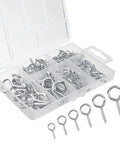 100 Piece Eye Bolts And Eye Screws Hooks Set For Hanging Crafts DIY Projects Assorted 5 Sizes M2.5 M3 M4 RustResistant Carbon Steel
