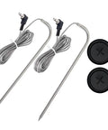 Two Pack Temp Meat Probe Replacements for Pellet Grills and Smokers 3.5 mm plug stainless steel probes with caps