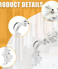 Close-up of Set Of 6 Vintage Cabinet Handles Zinc Alloy Durable Rust Resistant Shabby Chic European Style with White and Silver Edge