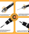 Keyless Mini Chuck Adapter With One Quarter Inch Hex Shank For Micro Drill Bits 60 To 80 assembly instructions