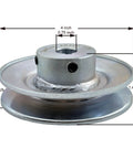 Heavy Duty Single Groove Web Sheave V Belt Pulley Four Inch Outer Diameter Five Eighths Inch Bore Carbon Steel Motor Pulley For A B 5L 4L V Belts Zinc Plated For Rust Resistance Built Tough with dimensions