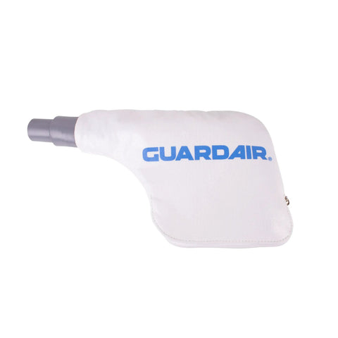 High filtration collection bag for Deluxe Pneumatic Gun Vacuum Cleaner Kit With 9-Inch Crevice Tool, showing Guardair branding.