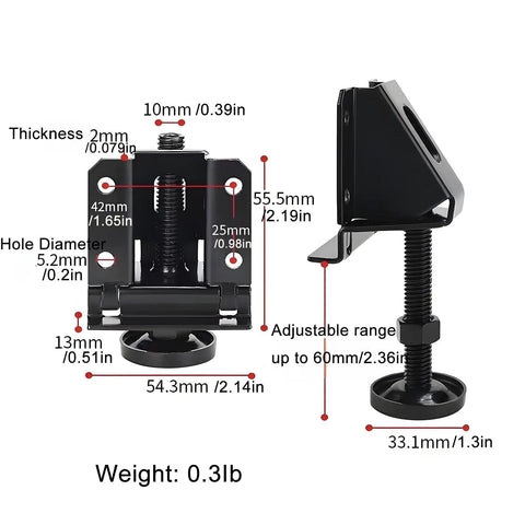 Eight Pack Heavy Duty Leveling Feet For Tables And Cabinets With Adjustable Height And Three Eighths Inch Threads Table Leg Levelers For Workbenches Desks Shelving Units And More Includes Tool Kit For Quick Install