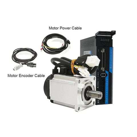220V AC Servo Starter Kit With 1.8KW Brake, 80 110 130mm Flange Industrial Servo Motors, motor cables, encoder for automation