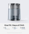 6L semi-transparent tank of TurboCool Misting Fan 765S Ultrasonic Cooling Tower for Beat The Heat Fast with humidity indicator