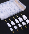 580 Piece Wire Connector Kit With 2.8mm Pitch Male And Female Plug Housings Pin Headers And Crimp Terminals displayed on black surface