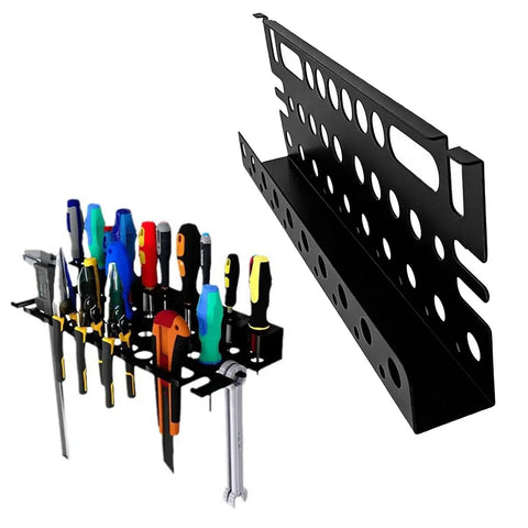 Wall Mount Hammer Holder And Heavy Duty Tool Organizer Rack For Garage And Workshop 40x14cm Carbon Steel Pegboard Style Gear