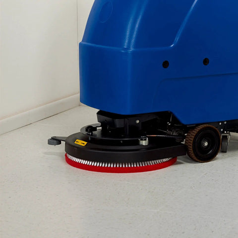 Red 20 Inch Floor Scrub Pad For Spray Buffing And Light Cleaning used with automatic floor machine removing scuff marks on floor