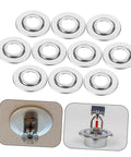 Twenty Pack Heavy Duty Stainless Steel Double Disc Escutcheon Plates For Fire Sprinkler Heads displayed with clear detail showing trim guards.