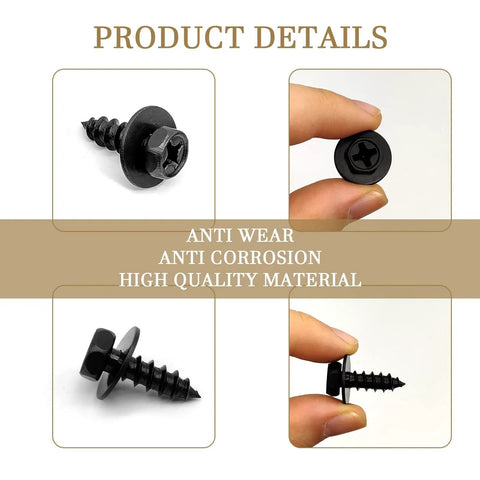 Thirty Pack Hex Head Tapping Screws Oem 9015960498 Exterior Panel Fasteners For Toyota Rav4 Camry Highlander Lexus Es350 Gs350 detailed close-up.