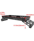 Badass Universal UTV Overbed Cargo Rack With Adjustable Mounting Brackets That Install Fast And Fit Most Side By Side Beds For Zero Headache Gear Storing dimensions with measurements.