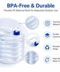 Grab And Go Collapsible Water Container With Spigot For Travel And Camping, 4 Gallon Portable Water Storage Carrier with durable design