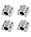 Top Tier 4 Pack Linear Motion Ball Bearing Slide Block Bushings in silver color for smooth 3D printer and CNC use.