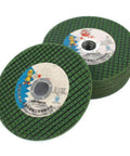 Stack of five pack resin cutting discs for angle grinder 100 mm diameter, 16 mm bore, 1.2 mm thick pro grade heavy duty metal cutting wheels set.