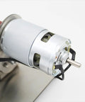 ShengQuanHao Mini Belt Sander Bench Grinder Electric Polishing Tool With Adjustable Speed 4500-9000Rpm motor close-up.