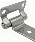 Close-up of Premium Stainless Steel Hinges For Boats And Cabinets Ultra Heavy Duty Marine Hardware, 304 steel, mirror polished.