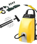 Sotikarery 3000W Powerful Steam Cleaner With 3.5 Tank And High Temp Ozone Function accessories and unit view for home auto cleaning.