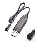 Image of Handy Universal RC Charger Cable With SM 2P Connector Plug for juicing up 3.7V 1S Lipo Batteries, featuring a USB connector.