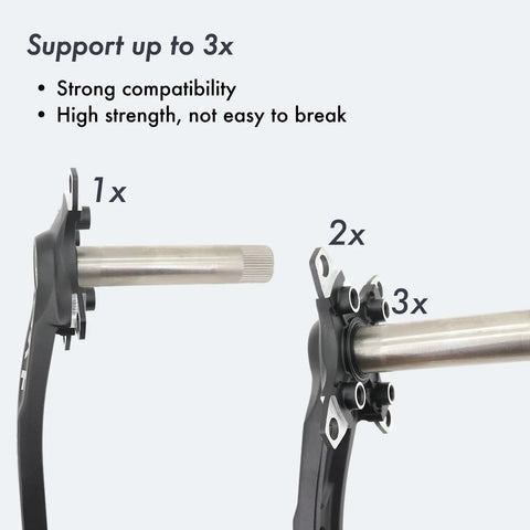 104 BCD Four Arm Mountain Bike Crankset With Chainring And BSA Bottom Bracket Spindle 1x 2x 3x Compatibility view