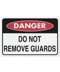 Heavy Duty Aluminum Warning Sign 8 By 12 Inch Outdoor Safety Plaque Guard Removal Prohibited Hazard Alert for Home Farm Yard Workshop Factory