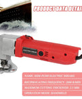 Sicwedim 500W Electric Metal Cutting Shears handheld tool with side-push design for 2.5mm thick metal cutting.