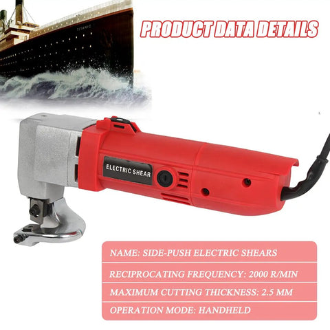 SICWEDIM Electric Sheet Metal Shears With 500W Motor For Cutting Steel Up To 2mm Thick and Heavy Duty Power handheld tool