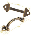 12 Pieces Antique Brass Drawer Pulls For Jewelry Boxes And Small Chests, Vintage Decorative Cabinet Handles Knobs With Mounting Screws