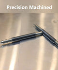 Heavy Duty Two Piece Spring Loaded Hammerless Center Punch Kit on metal surface, precision machined for impact striking force.