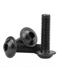 Top Shelf M6 X 20Mm Flanged Button Head Hex Socket Cap Screws 304 Stainless Steel Black Oxide Finish close-up view of screws