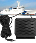External Speaker For Two Way Car CB Radio with long cable, black ABS build, compatible with FT-847 FT-920 FT-950 FT-2000 radios.