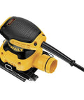 Grab And Go Palm Sander 1/4 Sheet, 14,000 OPM, 2.3 Amp Electric Sander with rubber grip and improved paper clamp, side view
