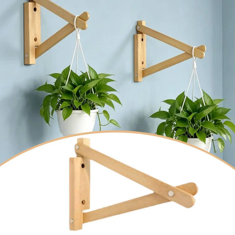 Beefy Wooden Shelf Bracket Heavy Duty Wall Mount Support For Everyday Minimalist Modern Interiors With Pre Drilled Wire Routing 27cm