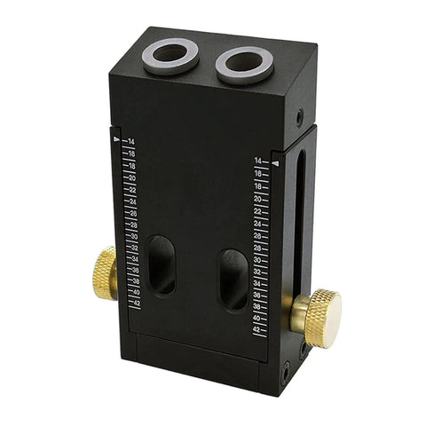 Pro Grade Lightweight Aluminum Alloy Hole Locator Kit For Milling And Drilling 22mm Centering Drill Guide With Adjustable Thickness For Woodworking DIY Projects Orange, black metal body