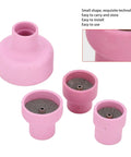 Top Tier Ceramic Welding Cup Kit For TIG Torch With 12 14 16 Size Inner Diameter Lens Nozzles Center Hole, pink ceramic nozzles.