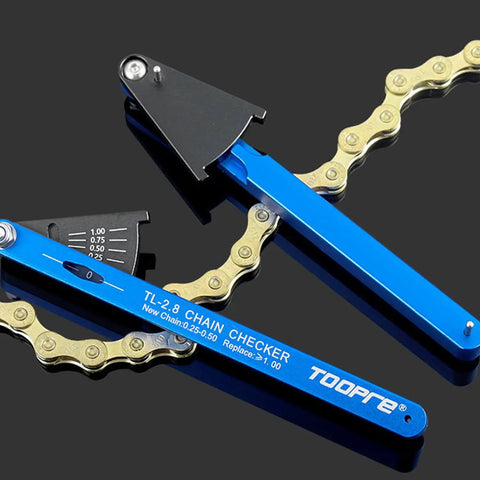 All-In-One Bike Chain Wear Gauge And Checker Tool, aluminum alloy chain stretch tester for road, mountain, hybrid bikes