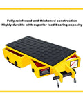 Rock Solid Heavy Duty Machinery Skates With Premium Polyurethane Wheels For Stress Free Shop Hauling And Gear Relocation No Sweat Slip Resistant Design For Pro Workshop Grind, yellow with durable design.